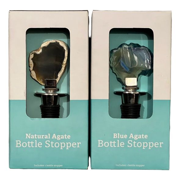 Foster & Rye Rodeo Horseshoe Star Agate Lot 3 Wine Bottle Stopper New In Package - Picture 5 of 9